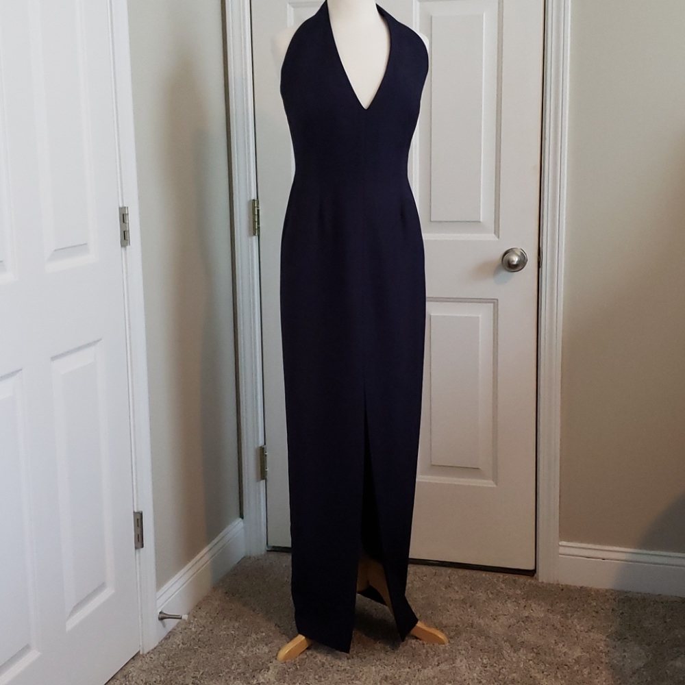 New Catherine Regehr Halter Top Long Evening Gown
